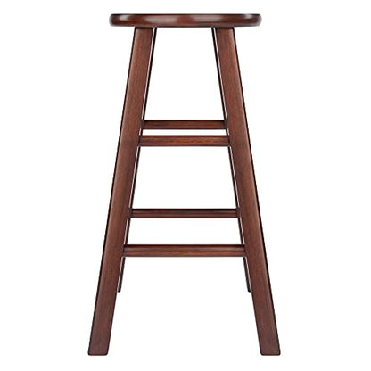 Winsome Wood Element Counter Stools, 2-Pc Set, Walnut, 24 - WoodArtSupply