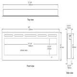 Klysiora Smart Electric Fireplace with Remote Control & Alexa/WiFi, 60 Inch Wall Mount/in Wall Recessed Insert Black Electric Fireplace-13+12 Realistic Ember Color/Flame Options,1500W Heater Klysiora