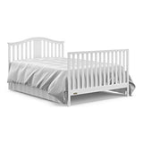 Graco Solano 4-in-1 Convertible Crib with Drawer Combo (White) – GREENGUARD Gold Certified, Includes Full-Size Nursery Storage Drawer, Converts to Toddler Bed and Full-Size Bed Graco