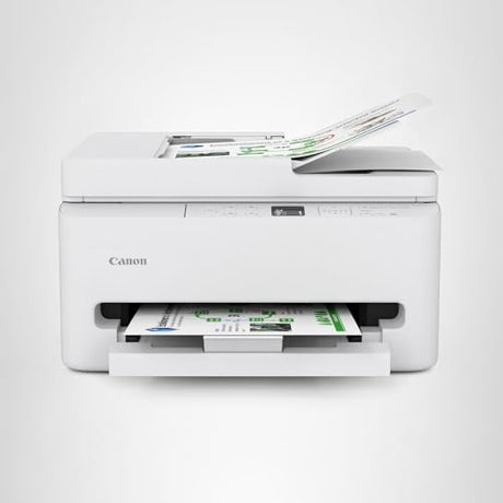 Canon PIXMA TR7120 Wireless Color Inkjet Printer for Duplex Printing, White – Home Printer with Copier/Scanner, Auto Document Feeder, Compact Design, Intuitive Control Panel Canon