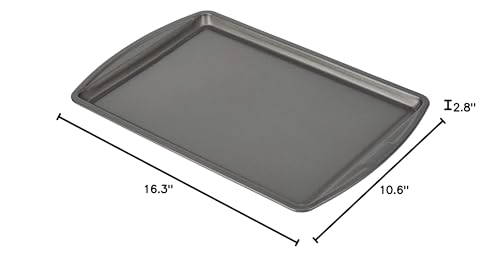 GoodCook Everyday Non-Stick Carbon Steel 9” x 13” Baking Sheet – Carbon Steel Cooking Pans, Bakeware Cookie Sheet for Baking, Oven Pan for Baked Goods & Sheet Pan Dinners GoodCook