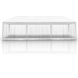 Outvita Outdoor Party Tent with Screen, 10x30ft Canopy Shelter with Netting Side Walls and 2pcs Doors for Event Yard Patio BBQ Picnic Parties White Outvita