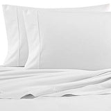 Nautica - Twin Size Sheet Set, Crisp & Tailored Cooling Sheets with a Smooth Cotton Percale Lightweight Feel - Bed Sheets with Matching Pillowcase & Fitted Sheet (Solid White) Nautica