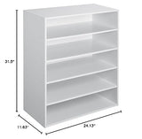 ClosetMaid 1565 Stackable 5-Shelf Organizer, White ClosetMaid