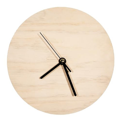 US Stock 20pcs Wooden Wall Clock 11.8 inch Sublimation Round Wall Clock Blanks Wood Clocks for Living Room DIY Sublimation Heat Press Printing