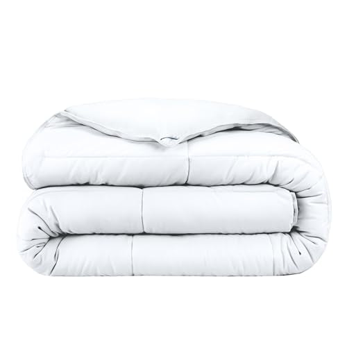 Bare Home Duvet Insert Comforter - Queen Size - Goose Down Alternative - Ultra-Soft - Premium 1800 Series - All Season Warmth - Bedding Comforter (Queen, White) Bare Home