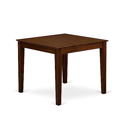 East West Furniture OXAB5-AWA-05 5 Piece Kitchen Table Set for Small Spaces Includes a Square Modern Dining Table and 4 Parson Kitchen Chairs, 36x36 Inch, Antique Walnut East West Furniture