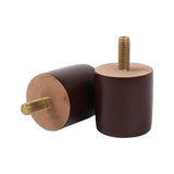 Yibuy 4PCS 1.49 Inch High Brown Furniture Leg Foot Lifter Replacement Chair Sofa Bed Table Leg M8 Screw Yibuy