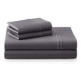 MALOUF Supima Premium Cotton Sheets-100 Percent American Grown Long Staple-Sateen Weave-Extra Deep Pockets-Single Ply-600 Thread Count-King-Charcoal, King MALOUF
