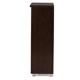 Wholesale Interiors Baxton Studio Adalwin Modern and Contemporary 2-Door Dark Brown Wooden Entryway Shoes Storage Cabinet, SC863522-Wenge Baxton Studio