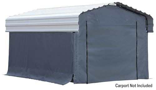 ARROW, Fabric Enclosure Kit for 10 x 15-ft Arrow Carports (Metal carport not included ARROW