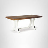 Signature Design by Ashley Valebeck Farmhouse Rectangular Extension Dining Table, Fits up to 8, White & Brown Signature Design by Ashley