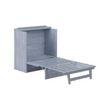 AFI, Northfield Murphy Bed Chest Twin XL with 6" Mattress, Storage Drawer & Built-in USB Charger, Driftwood AFI