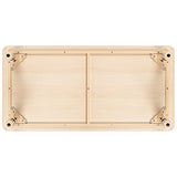Flash Furniture Wren Adjustable Classroom Activity Table for School and Home, Plastic Activity Table for Kids, 23.625" W x 47.25" L, Natural Flash Furniture