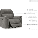 Signature Design by Ashley Next-Gen DuraPella Power Recliner with Adjustable Headrest, Gray Signature Design by Ashley