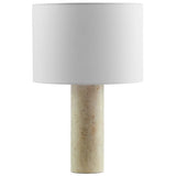 Modway Zenith Travertine Stone Pillar Table Lamp in Travertine Modway