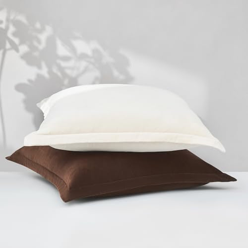 Lush Decor x Chuks Collins Terran Velvet Euro Sham Cover Single 26" W x 26" L Brown - Velvet Throw Pillow - Euro Pillow Covers - Glam Decorative Pillows for Bed - Luxury Home Decor Lush Decor