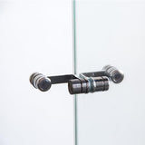 Glass Display Cabinet with 12 Shelves with 3 Columns, 4 Tier Curio Cabinet with Doors, Fast Installation, Floor Standing Tempered Glass Collection Display Showcase for Bedroom, Living Room (Black-A) AONYAYBM