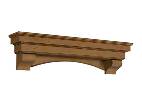 Pearl Mantels ARYB6049710 Artistically Pleasing and Versatile Pine Wood Mantel Shelf, 60", Antique Distressed