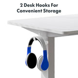 FLEXISPOT One-Piece Electric Standing Desk, 60 x 24 Inches Adjustable Desk with Seamless Desktop, Memory Controller Height Adjustment (White Frame + White Desktop, 2 Packages) FLEXISPOT