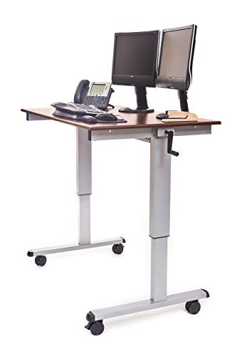 Luxor STANDUP-CF48-DW 48" High Speed Crank Adjustable Stand Up Desk Luxor