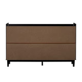 Walker Edison Blythe Mid-Century Modern Tray-Top Solid Wood 9-Drawer Dresser, 60 Inch, Black Walker Edison