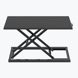 Luxor Height Adjustable Portable Pneumatic Standing Desk Converter, Stand Up Desk Riser, Tabletop Computer Workstation - Black Luxor