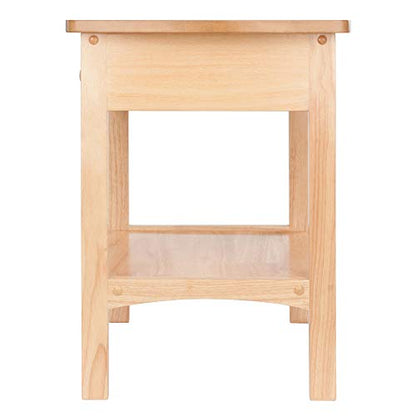 Winsome 82218 Wood Claire Accent Table, Natural 18 inches - WoodArtSupply