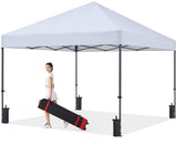 COOSHADE Durable Easy Pop Up Canopy Tent 12x12Ft (Silver White) COOSHADE