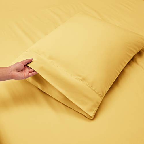 Hearth & Harbor Extra Deep Pocket Sheet Sets, Luxury Soft 6 Piece Bed Sheet Set Fits Mattress 18-24 Inches - Queen, Mellow Yellow Hearth & Harbor