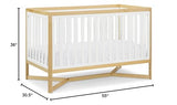 Delta Children Tribeca 4-in-1 Baby Convertible Crib, Bianca White/Natural Delta Children