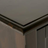 SIMPLIHOME Burlington SOLID WOOD 30 inch Wide Transitional Low Storage Cabinet in Mahogany Brown for the Living Room, Entryway and Family Room SIMPLIHOME