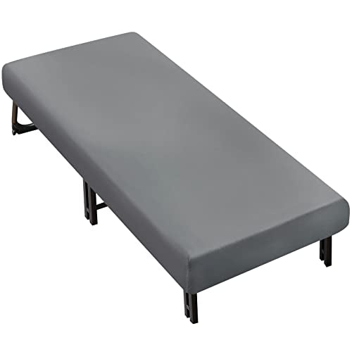 Cot Sheets 31" x 75"(Sheet Only), Cot Fitted Sheet Ultra Soft and Breathable Snug Fit for Narrow Twin Mattress/RVs Bunk/Guest Beds/Army Cots/Trifold Mattress/Travel Size Mattress Grey Moonsea