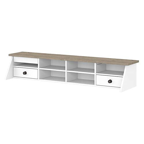 Bush Furniture UrbanPro Desktop Organizer in Shiplap Gray/White - Engineered Wood - WoodArtSupply