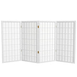 3 ft. Short Window Pane Shoji Screen - White - 4 Panels Red Lantern