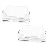 HSYMQ Acrylic Business Card Holder for Desk, Clear Plastic Business Cards Display Holders Stand, Fits 30-50 Business Cards HSYMQ