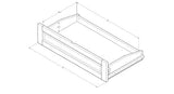 Phoenix Full Size Futon Couch in Espresso Finish with Storage Drawers - Wooden Frame - Solid Hardwood Construction Kodiak Furniture