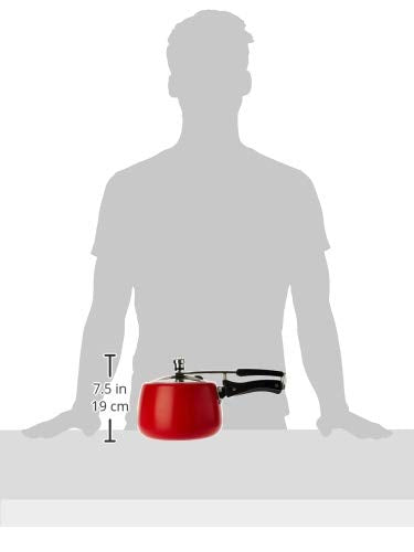 Hawkins 3 Litre Contura Pressure Cooker, Ceramic Coated Handi Inner Lid Cooker, Tomato Red (CTR30) HAWKINS
