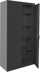 Sandusky Lee CA41361872-09 Classic Garage Storage Cabinet, Steel Utility Cabinet with Adjustable Shelves, 72"H, Black Sandusky