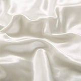 AiMay Satin Duvet Cover Set Bedding Sets Luxury Rich Silk Silky Super Soft Solid Color 2 Piece (1 Duvet Cover +1 Pillowcase) Honeymoon Sexy Reversible Stain-Resistant Wrinkle Free (Twin, Off White) AiMay