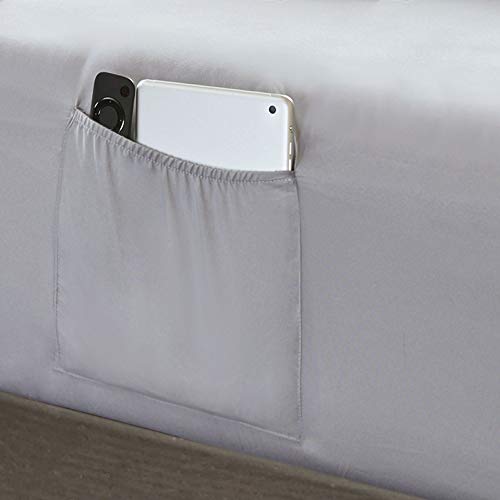 Comfort Spaces Comforter Sets with Sheets - Bed in a Bag 9 Pieces Teen Bedding Sets , Red and Grey Stripes Bedding Full, College Full Bed Set with 2 Side Pockets Bedroom Organizer Comfort Spaces