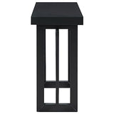 Merax Wood Entryway Console Table, Modern Line Frame with Industrial Concrete Top, for Living Room/Hallway/Foyer, Black Merax