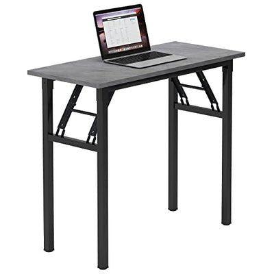 Need Small Desk 31 1/2" No Assembly Foldable Writing Table,Sturdy and Heavy Duty Folding Computer Desks for Small Space/Home Office/Dormitory AC5LB(80 * 40)