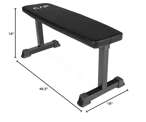 CAP Barbell Flat Weight Bench, Black CAP Barbell