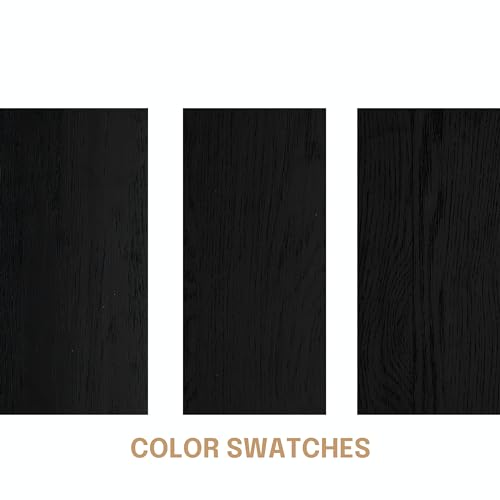 NTC Ruby Burnt Black Wooden Bed Frame with Natural Rattan Headboard, Silent Slats, and Solid Oak Foundation - King Size NTC