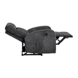 Lexicon Manual Recliner Chair, Textured Microfiber Reclining Chair, Wall Hugger, Track Arms, Magazine Pockets, Manual Recliner for Living Room/Office/Apartment, Easy Assembly, Dark Gray