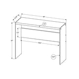 Monarch specialties , Console Sofa Table, Tempered Glass, Glossy White, 44"L Monarch Specialties
