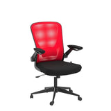Home Office Chair Ergonomic Desk Chair Mesh Computer Chair with Lumbar Support Flip-up Arms Swivel Rolling Executive Task Chair Adjustable Chair for Adults(Red) BestOffice