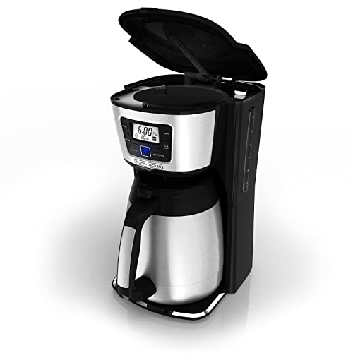 BLACK+DECKER 12-Cup Thermal Coffee Maker, Keep Coffee Hot with Insulated Stainless Steel Carafe, Digital Controls, Easy to Clean.