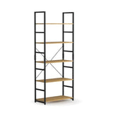 NUMENN 5-Tier Modern Bookshelf - Stylish Storage Organizer for Home & Office in Natural Finish NUMENN